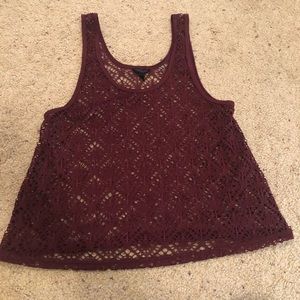 Maroon tank top from Aero